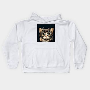 Happy Cat Kitten Lover, Cute Cat Face Kids Hoodie